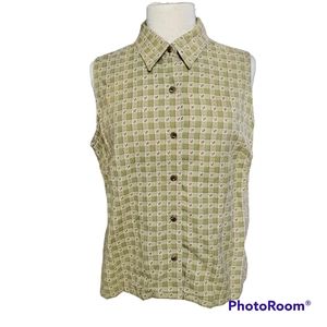 WOOLRICH VINTAGE SLEEVELESS 100% COTTON VEST TOP SIZE MEDIUM EUC